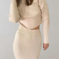 Lucy – 2-teiliger Set aus geripptem Strickpullover und Slim-Fit-Rock