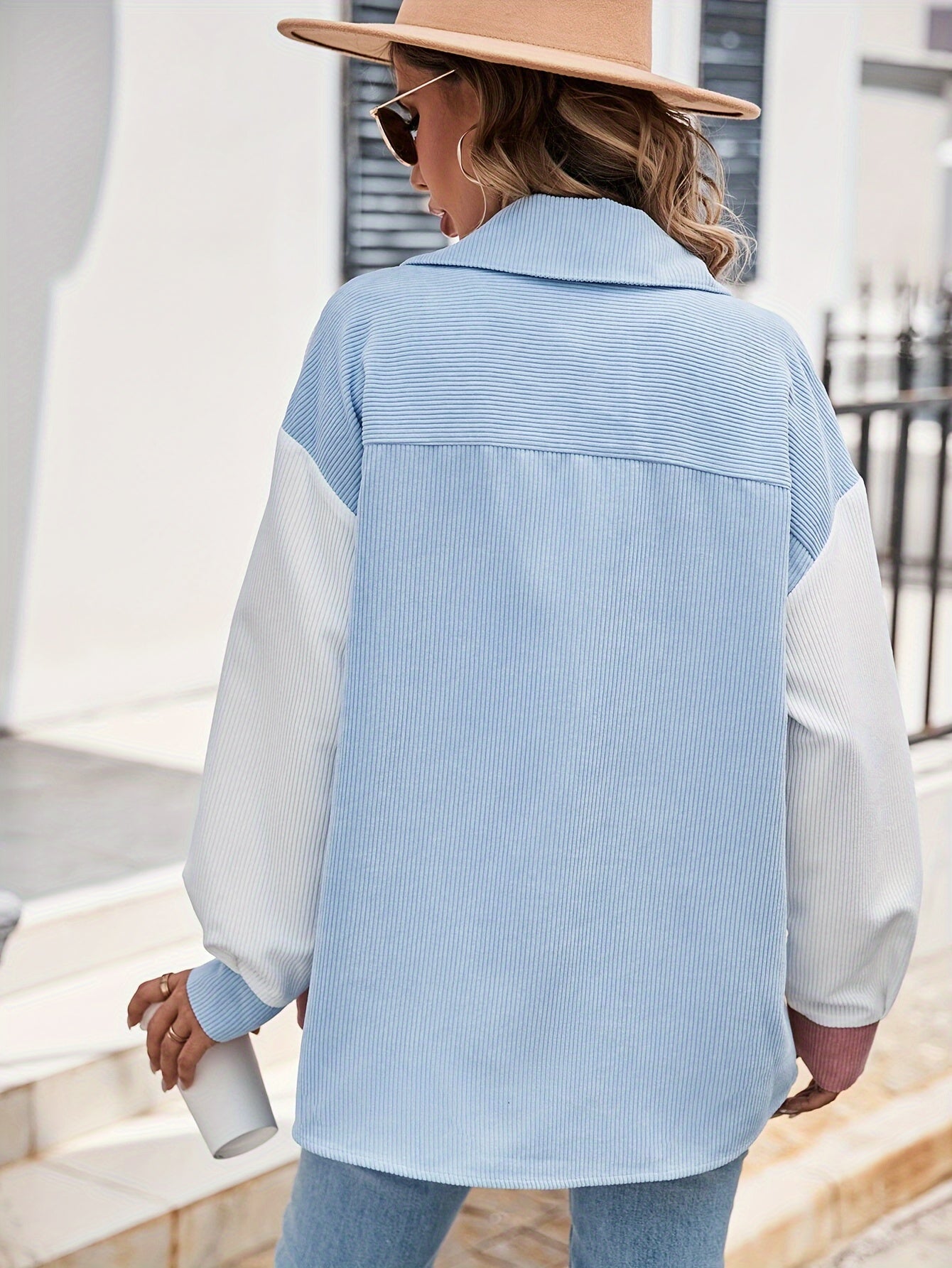 Bluse mit Knopfleiste in Frühlingsfarben – Lina