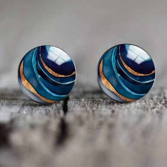 Blaue Vintage-Ohrringe – Noor