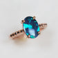 Saphir- und Opal-Ringset (3-teilig) – Isabella