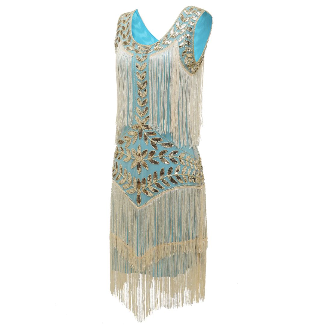 Pailletten- und Fransenkleid für Sommer 2025 von Camilla Gatsby