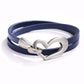Einfaches Herz-Lederarmband