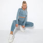 Damen-Yoga-Set für den Sommer 2025 mit Cropped-Top - Nahtlos - Nova