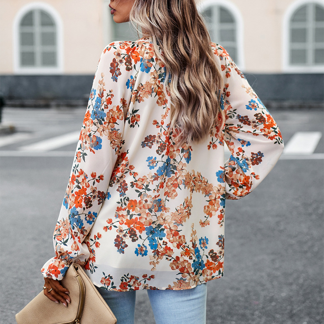 Bluse | Modische Frühlingsbluse mit Blumenmuster 2025