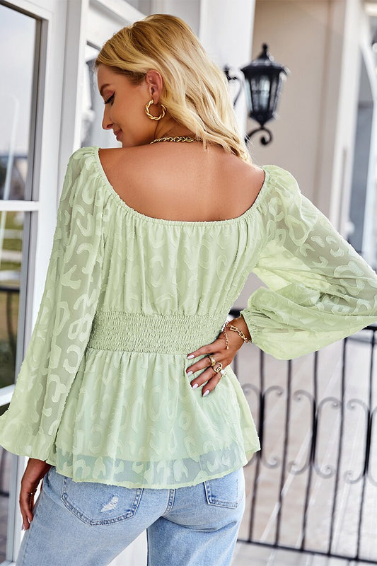 Bluse mit Puffärmeln für Frauen - Frühling 2025 Kollektion