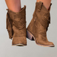 Stilvolle Damen Stiefel mit Fransen - Selena