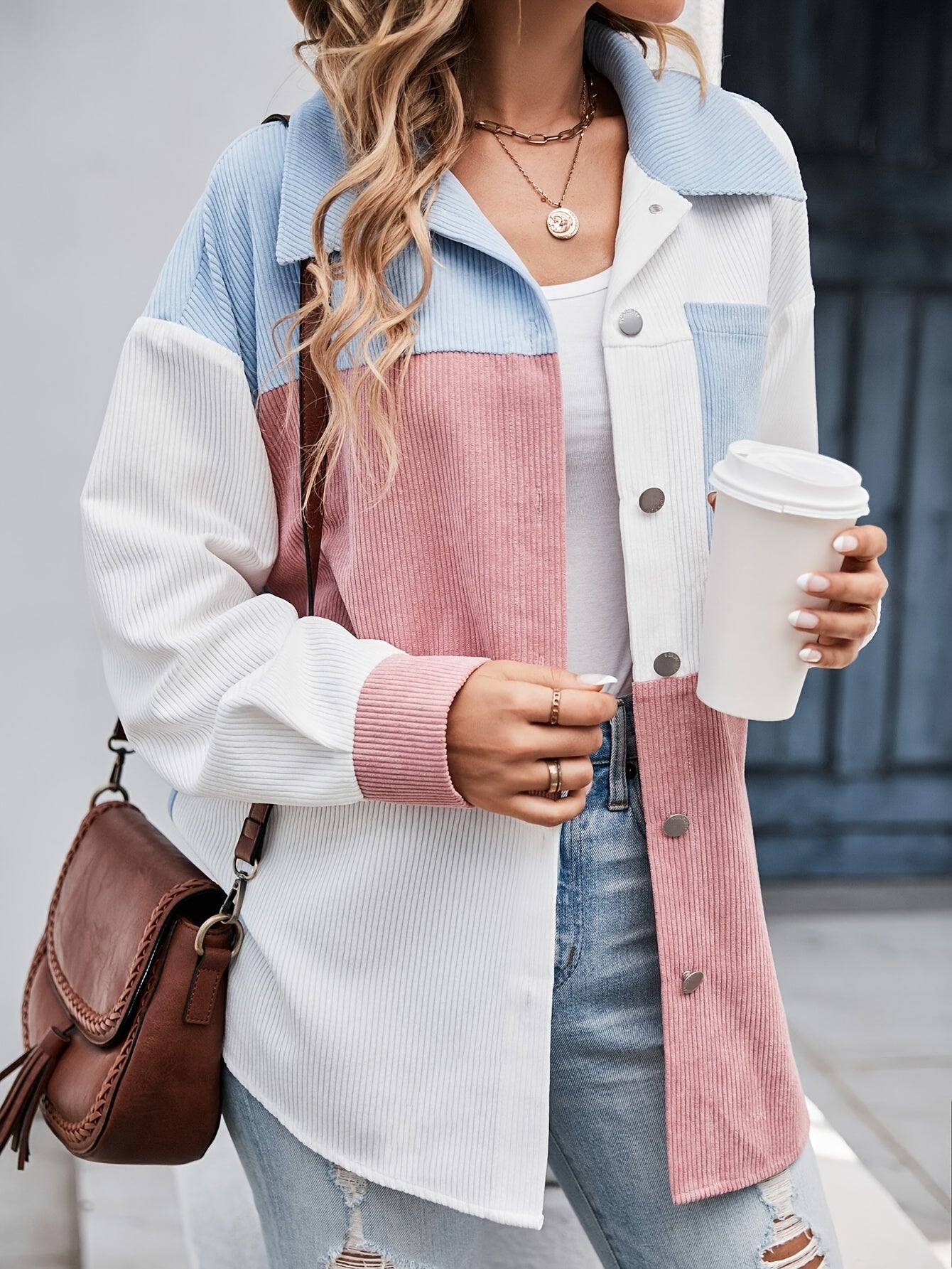 Bluse mit Knopfleiste in Frühlingsfarben – Lina