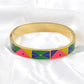 Goldener Charme Geode Armreif