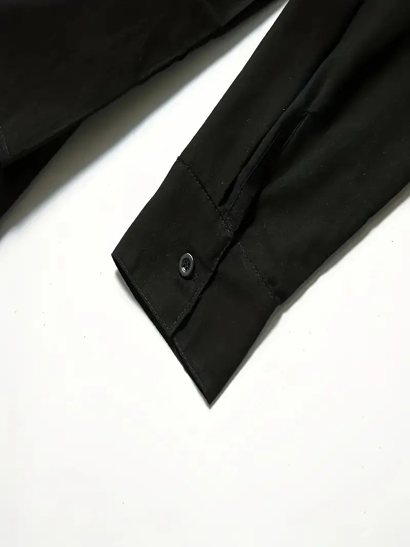 Owen – lässiges langarmshirt in volltonfarbe