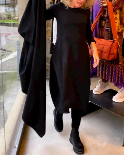 Klassisches Schwarzes Midi-Kleid - Sofia