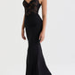 Aloisia | Damen Schwarzes Korsett-Maxikleid