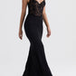 Aloisia | Damen Schwarzes Korsett-Maxikleid