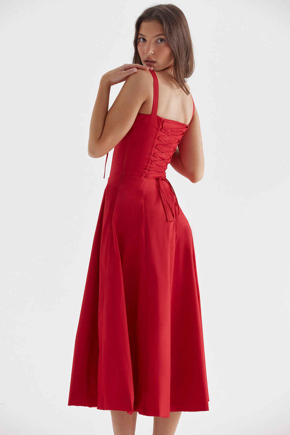 Zipporas - Tailliertes Bustier-Kleid mit modernem Frühlingsblumen-Print für 2025
