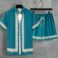 Boho Sommer Set Herren Zweiteilig Shirt und Shorts entspannt - Malik