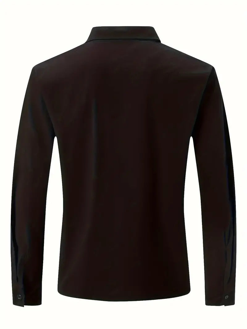 Owen – lässiges langarmshirt in volltonfarbe