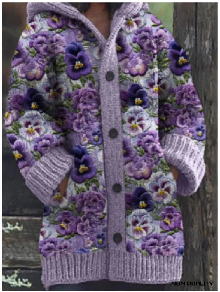 Isabella - Bunt gestrickte Katzen Strickjacke