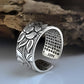 Silberner Lotus-Sutra-Ring