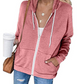 WW | Damen Schwarzer Zip-Kapuzenpulli