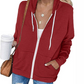 WW | Damen Schwarzer Zip-Kapuzenpulli