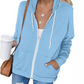 WW | Damen Schwarzer Zip-Kapuzenpulli