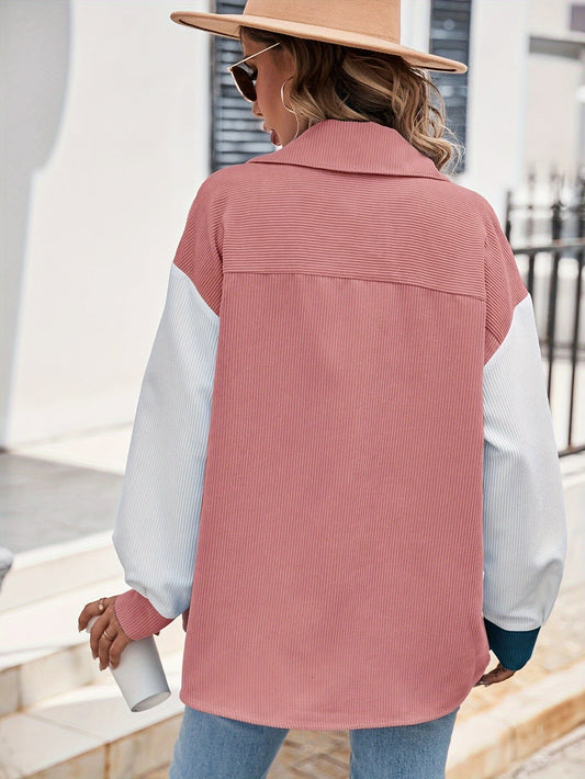 Bluse mit Knopfleiste in Frühlingsfarben – Lina