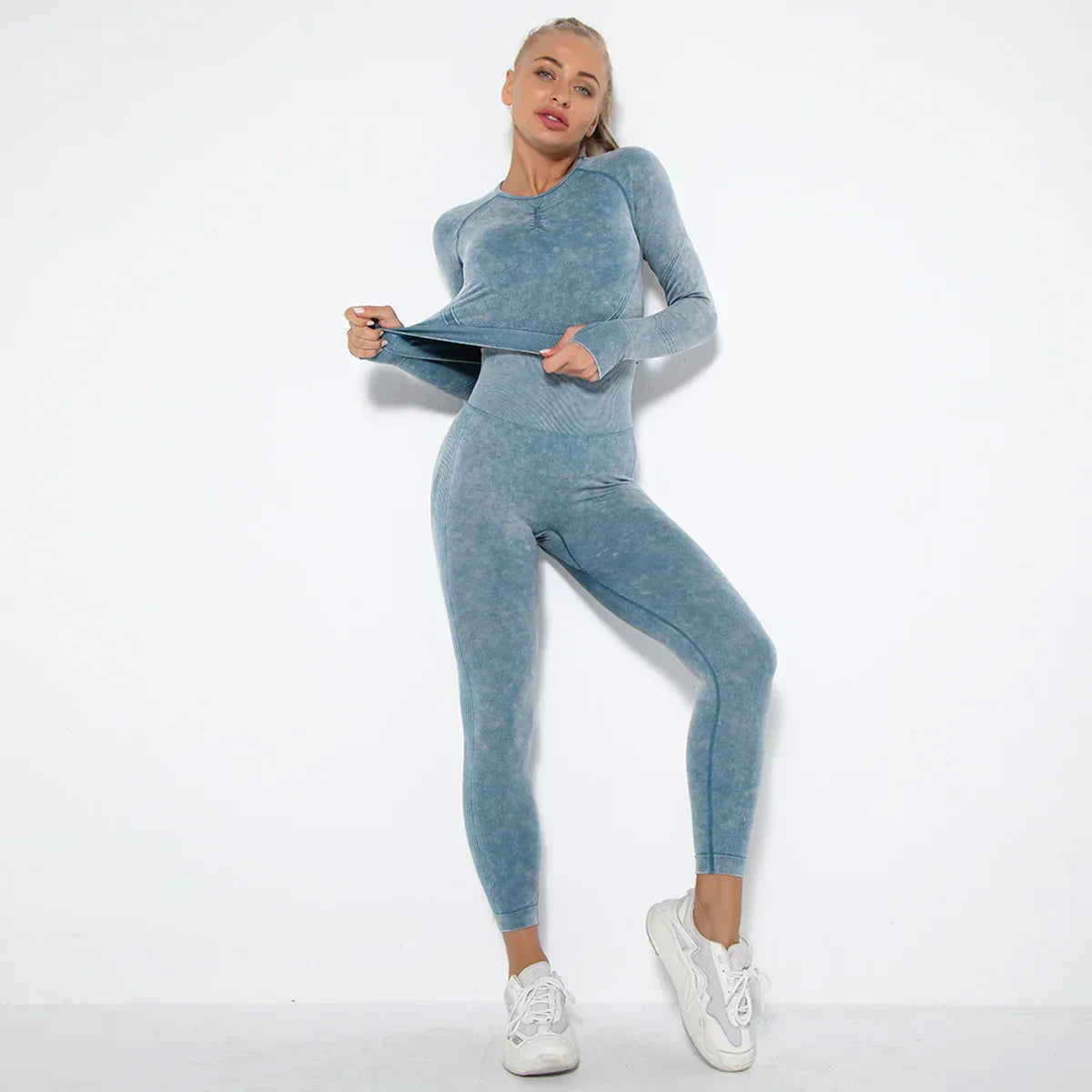 Damen-Yoga-Set für den Sommer 2025 mit Cropped-Top - Nahtlos - Nova