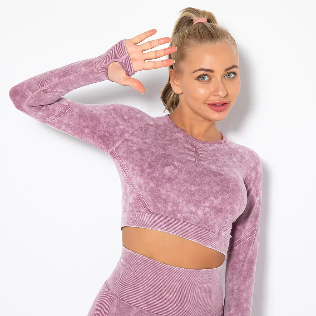 Damen-Yoga-Set für den Sommer 2025 mit Cropped-Top - Nahtlos - Nova