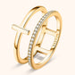 Stilvoller Doppelkreuz-Ring – Celeste