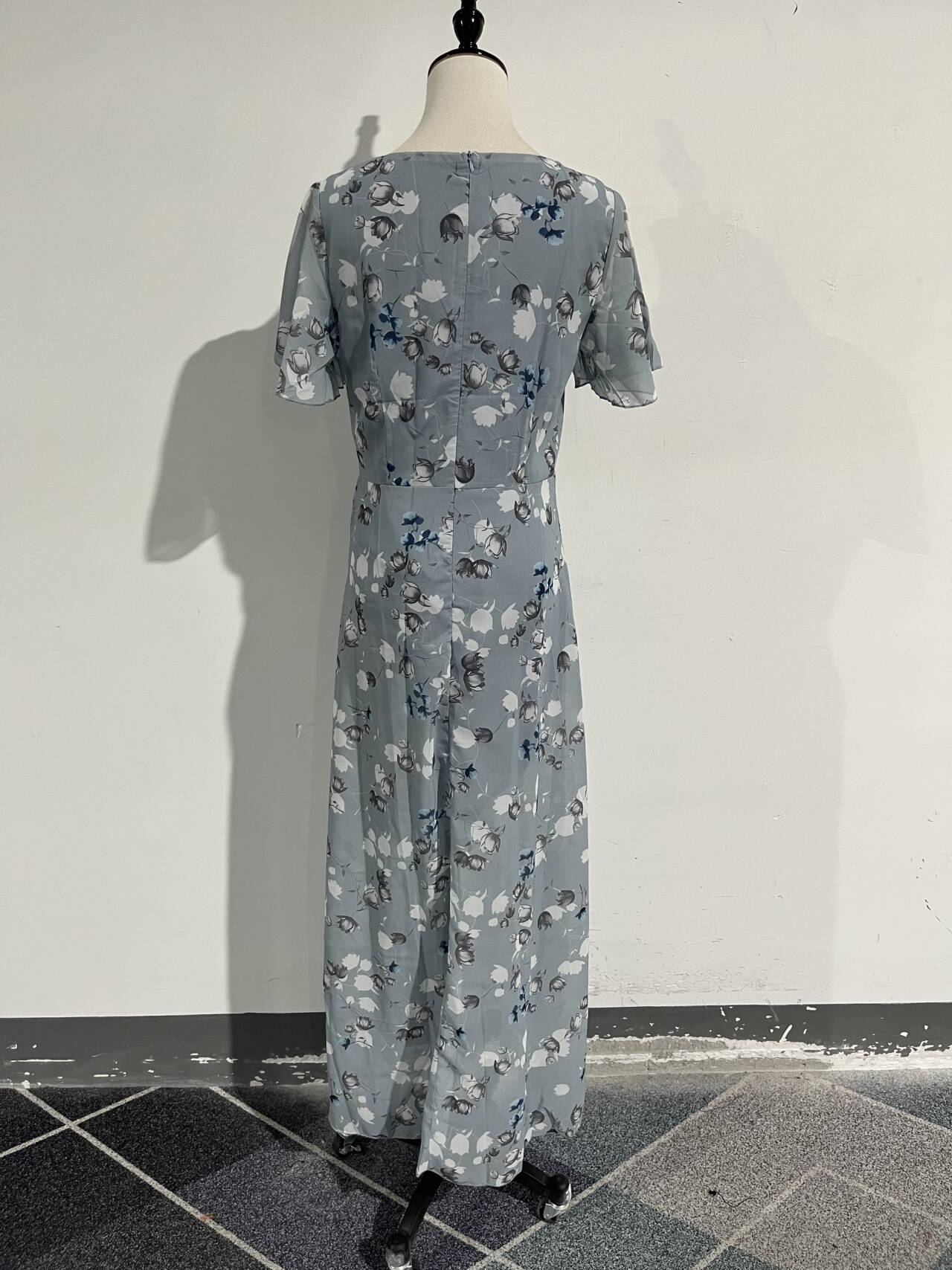 Formales V Ausschnitt Blumenkleid Für Frauen | Maxi