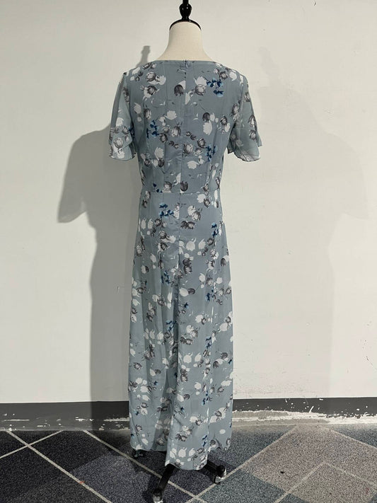 Formales V Ausschnitt Blumenkleid Für Frauen | Maxi