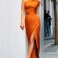 Abendkleid Mit Schlitz Und Einer Schulter Für Damen | Maxi