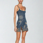 Ärmelloses Damen Minikleid mit Schlitz für den Sommer