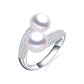 Verstellbarer Ring mit natürlichen Süßwasserperlen