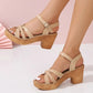 Antia - Elegante Hohe Schuhe Damen mit Knöchelriemen und Zehenoffenem Design