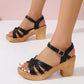 Antia - Elegante Hohe Schuhe Damen mit Knöchelriemen und Zehenoffenem Design