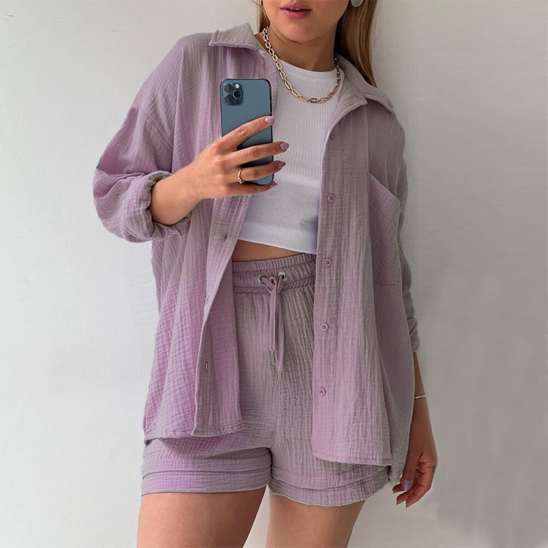 Atmungsaktives Baumwoll-Co-Ord Set Damen – Maris