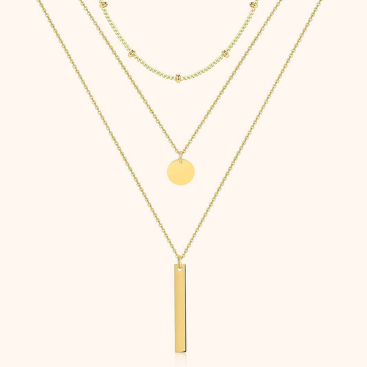 Geschichtete Dreifach-Halskette - Elise