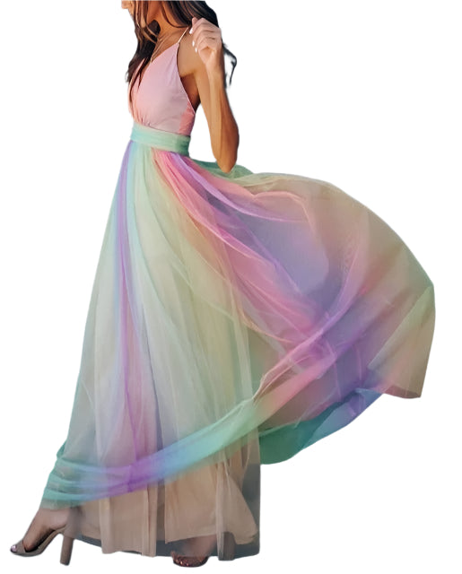 Buntes Kleid Mit V Ausschnitt Für Damen | Maxi