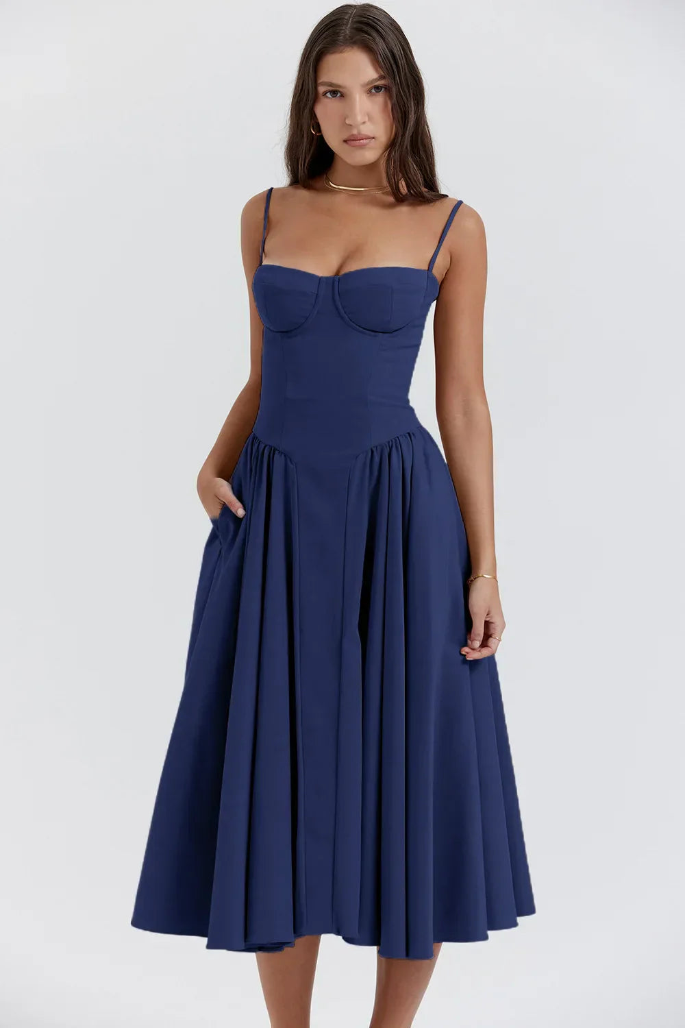 Trägerloses Sommerkleid Für Damen | Midi