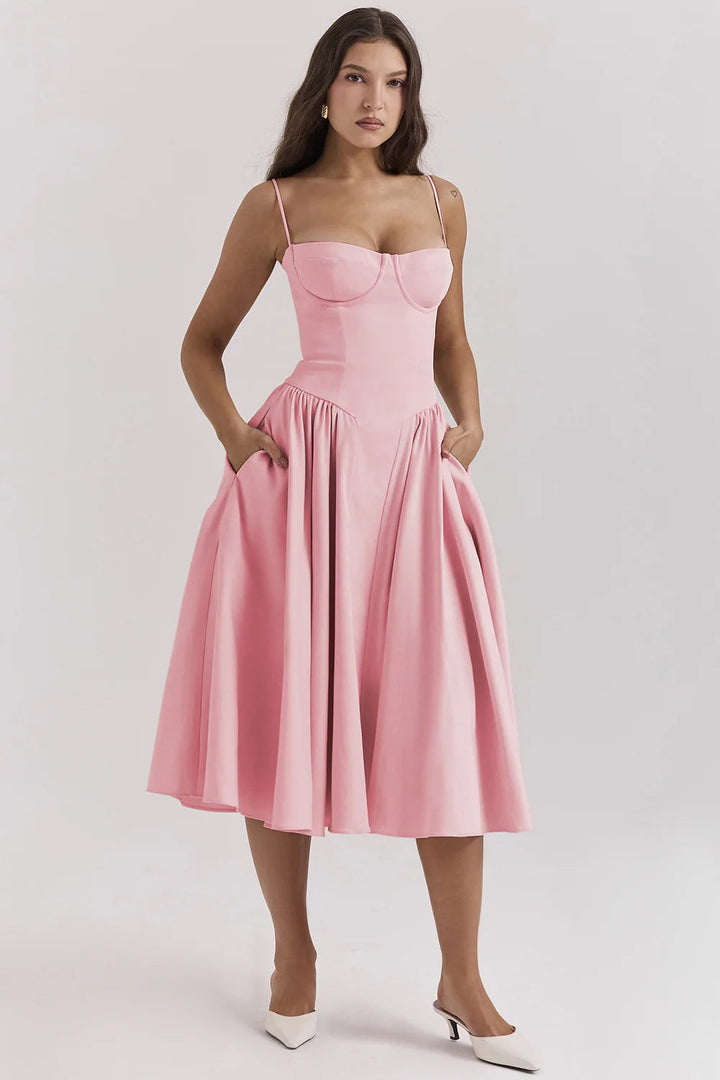 Trägerloses Sommerkleid Für Damen | Midi