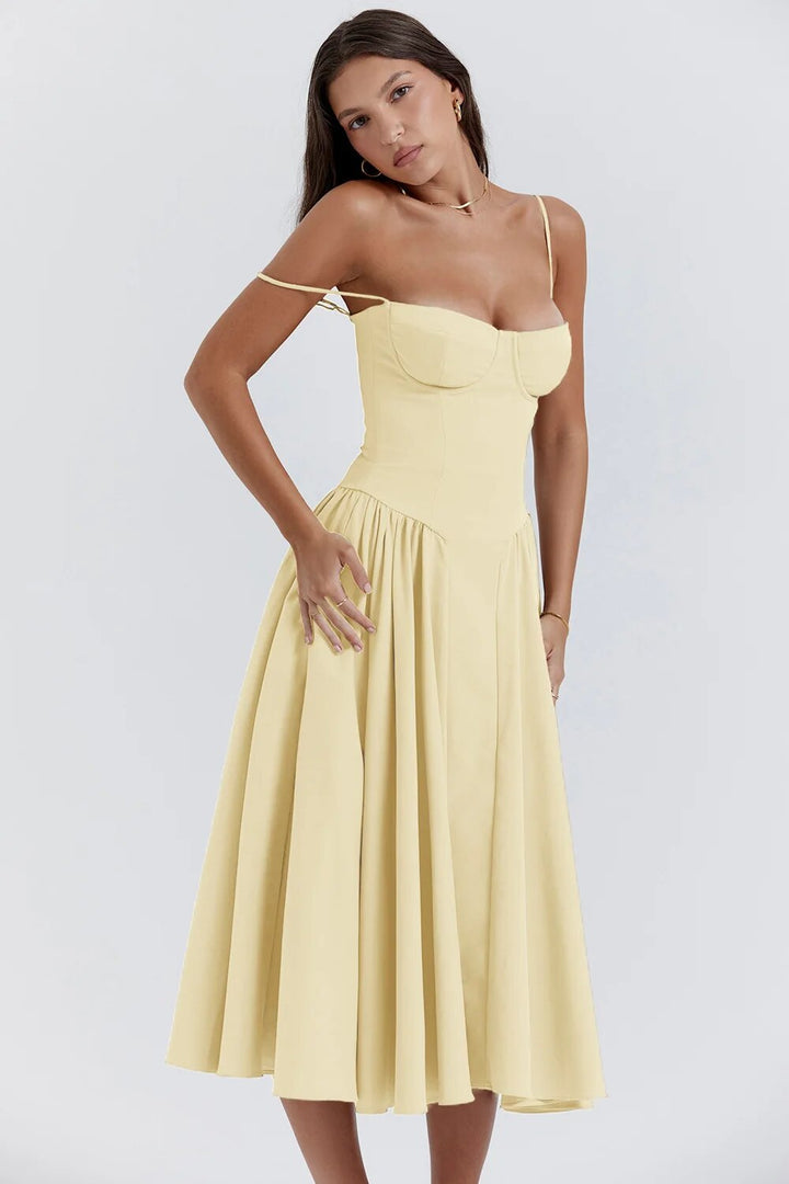 Trägerloses Sommerkleid Für Damen | Midi
