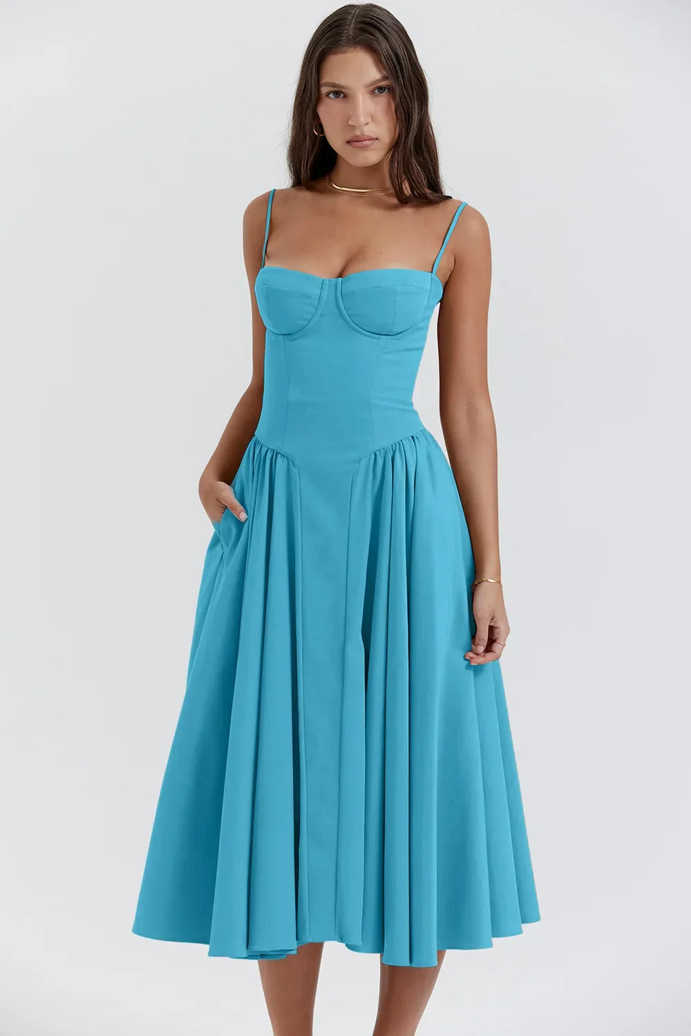 Trägerloses Sommerkleid Für Damen | Midi