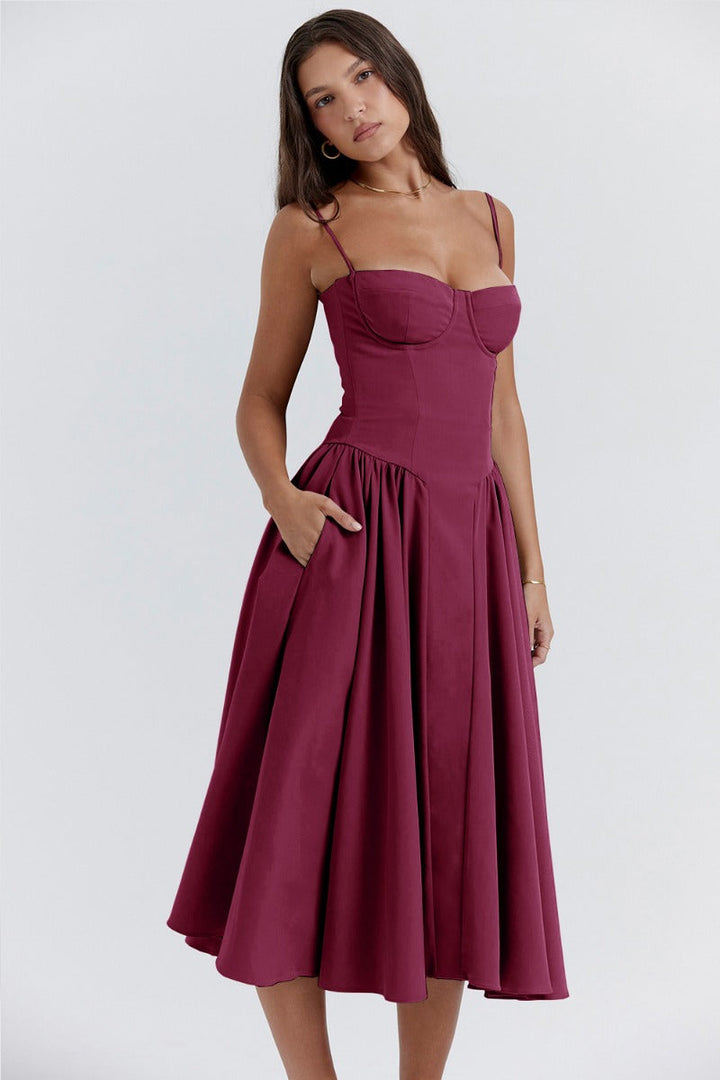Trägerloses Sommerkleid Für Damen | Midi