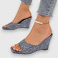 Lilia – Jeans Keilabsatz Sandalen