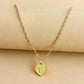 Gouden Initiaal Hart Hanger Ketting - Amara