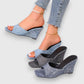 Lilia – Jeans Keilabsatz Sandalen
