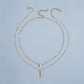 Hals Glitzer | Gold-Anhänger Halskette Set Vintage-Schmuck
