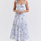 Amalie | Damen Geblümtes Midi-Sommerkleid