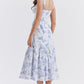 Amalie | Damen Geblümtes Midi-Sommerkleid