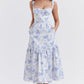 Amalie | Damen Geblümtes Midi-Sommerkleid